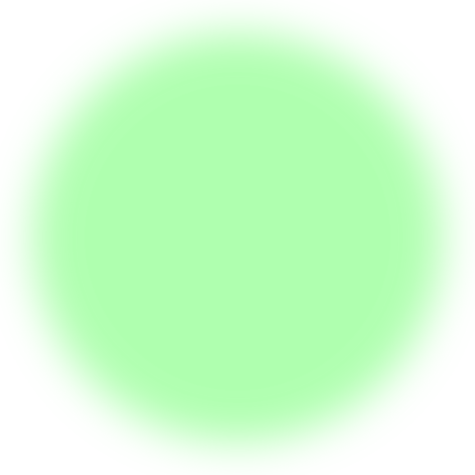 green circle blur shadow